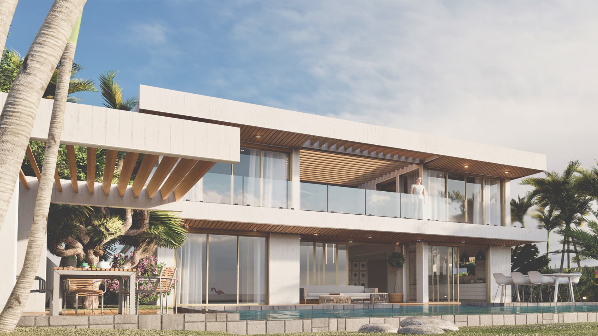 Villa contemporaine par GF Architectes basée à l'île de la réunion 974